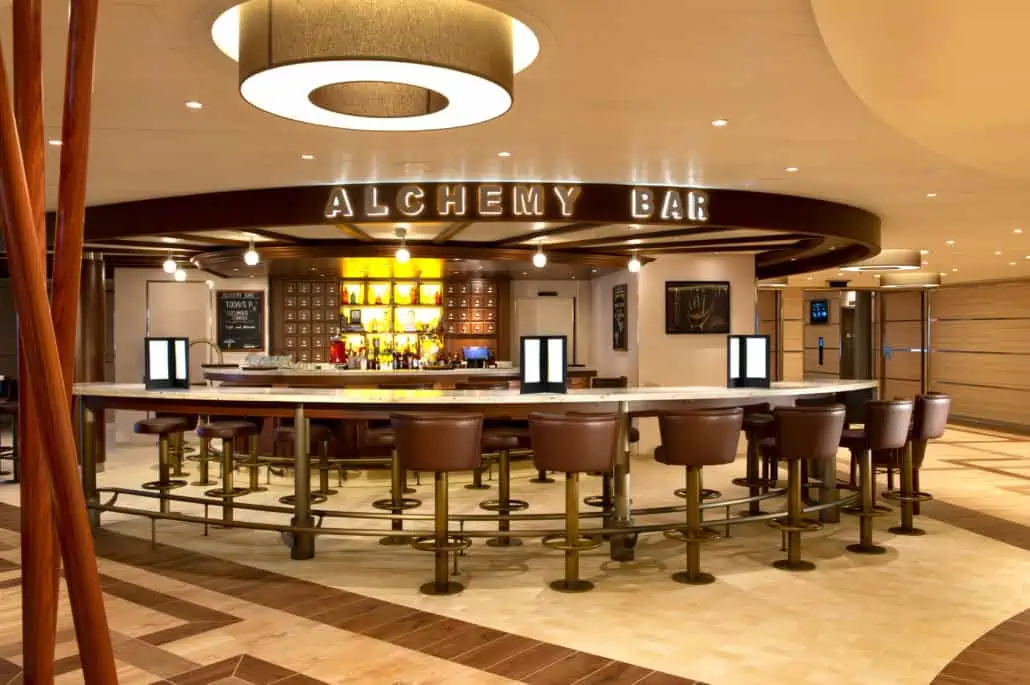 Interior of Alchemy Bar in Carnival Panorama
