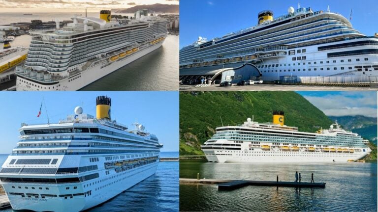 Costa Cruise Ships by Size: Biggest to Smallest