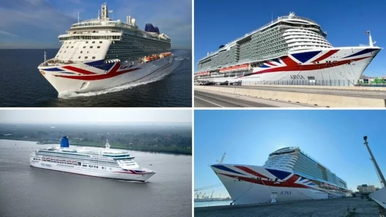 P&O Cruise Ships (UK) by Size: Biggest to Smallest