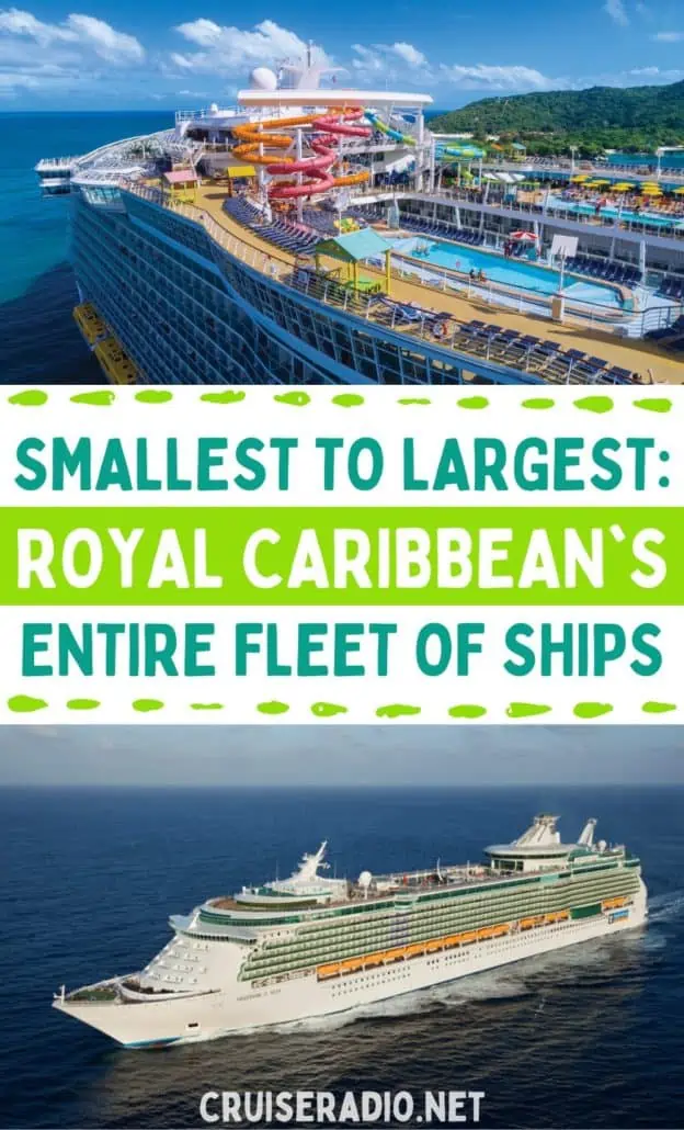 smallest to largest: royal caribbean's fleet organized by size