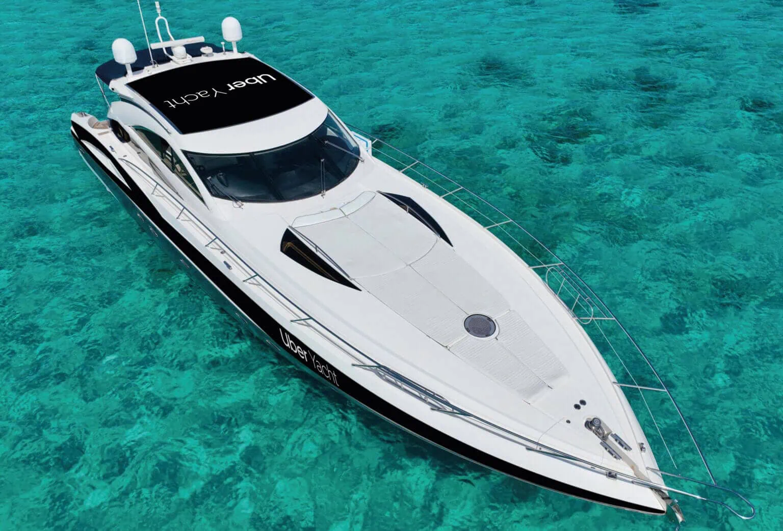 A white luxury yacht named